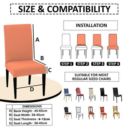 Dining Chair Cover Stretchable Slipcover Seat Protector Removable For Home Hotel Dining Table Chairs Color Pink