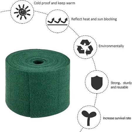 Tree Trunk Protector Gardening Wrap Winter-Proof Tree Trunk Shrub Plants Antifreeze Bandage Tape Entangled Cotton Cloth Warm