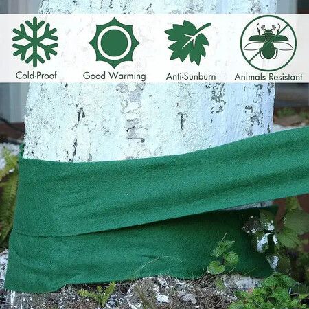 Tree Trunk Protector Gardening Wrap Winter-Proof Tree Trunk Shrub Plants Antifreeze Bandage Tape Entangled Cotton Cloth Warm