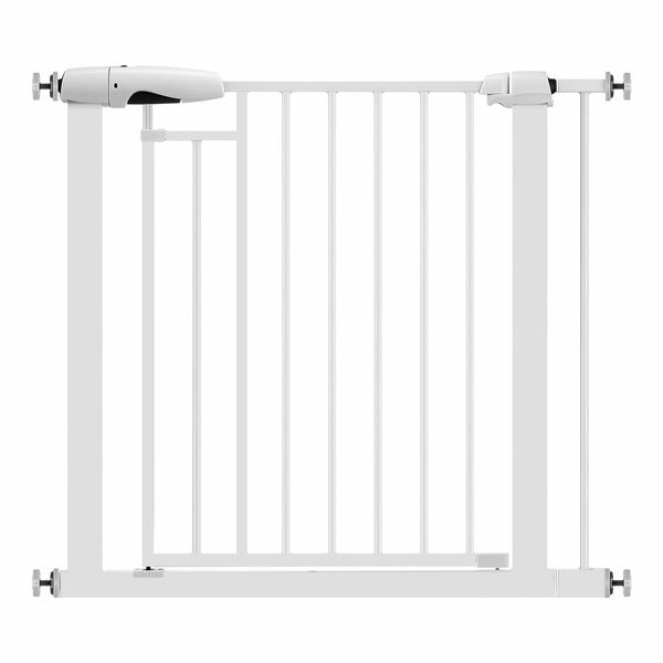 Pet Dog Safety Gate Adjustable Fence Cat Stairs Doorway Enclosure Safe Guard Security Barrier 76 to 90cm with 7cm Extension