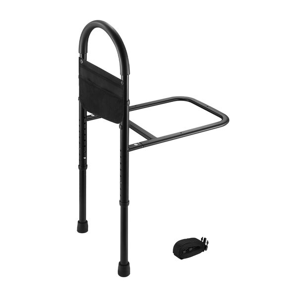 Bed Safety Rail Bedside Mobility Aid Support Guard Medical Assist Handle Grab Bar for Elderly Handicap with Strap Bag