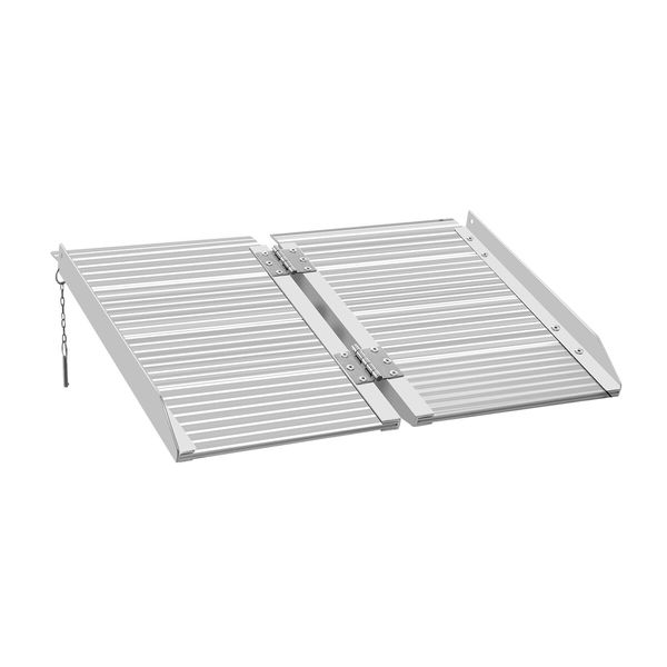 Wheelchair Ramp Steps Stairs Folding Portable Threshold Mobility Aid Handicap 270kg Aluminium Loading Access 61x73.5cm