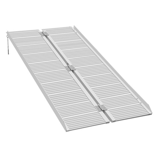 Folding Wheelchair Ramp 152.5x73.5cm Portable Threshold Mobility Aid Steps Handicap 270kg Aluminium Loading Access