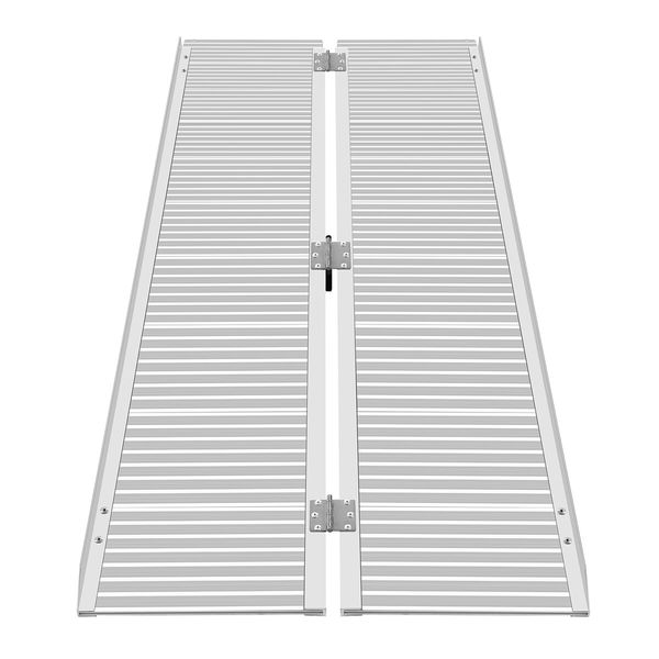 Folding Wheelchair Ramp 152.5x73.5cm Portable Threshold Mobility Aid Steps Handicap 270kg Aluminium Loading Access