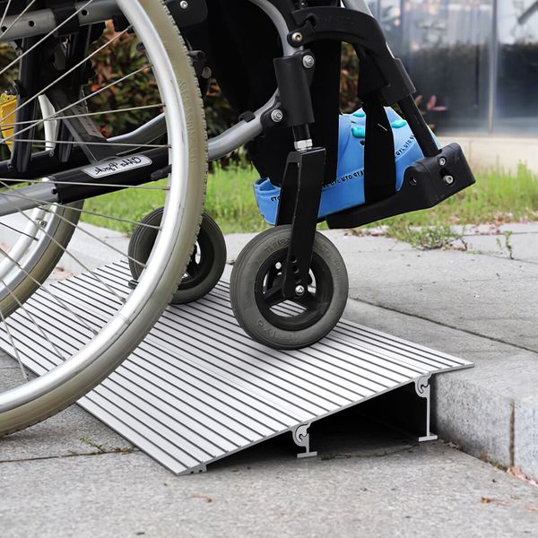 Threshold Ramp 5cm Rise Door Entry Mobility Disability Access 360kg Wheelchair Walker Scooter Aluminium Loading Home Portable