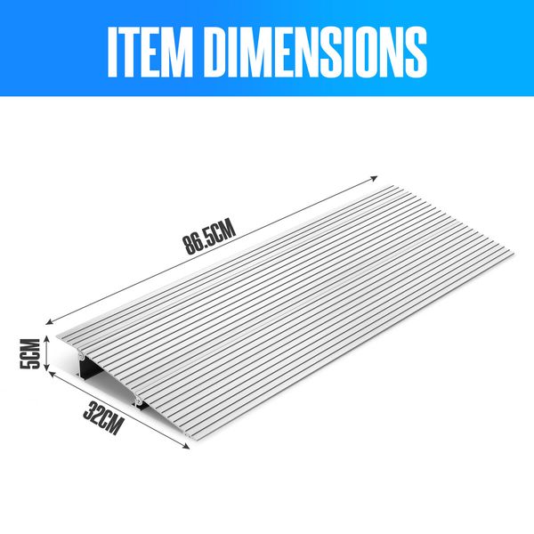 Threshold Ramp 5cm Rise Door Entry Mobility Disability Access 360kg Wheelchair Walker Scooter Aluminium Loading Home Portable