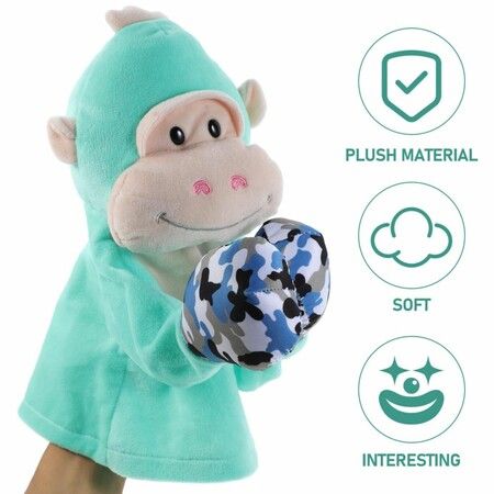 Plush Animal Hand Puppets Boxing Kids Monkey Playtime Animal Birthday Christmas Gifts