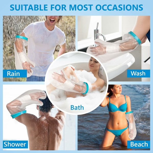 Waterproof Cast Covers for Shower Arm,Reusable Arm Cast Cover Protector for Shower Bath for Wound Arm,Hands,Wrists,Elbow,Finger