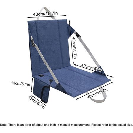 Portable Heated Seat Cushion Cordless Rechargeable USB Battery Heated Bleacher Cushion，Stadium Seat with Backrest Heating for Outdoor Camping, Fishing, Hunting