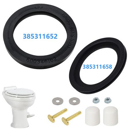 RV Toilet Seal, Replace 385311652 RV Toilet Seal Kit and 385311658 RV Toilet Flush Seal, Compatible with Dometic 300/310/320 Toilet