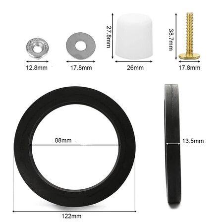 RV Toilet Seal, Replace 385311652 RV Toilet Seal Kit and 385311658 RV Toilet Flush Seal, Compatible with Dometic 300/310/320 Toilet