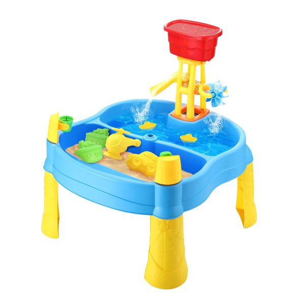 Sand Water Table Sandpit Play Ground Activity Centre Playset Kids Pretend Pool Toys Beach Park Outdoor Waterplay Station