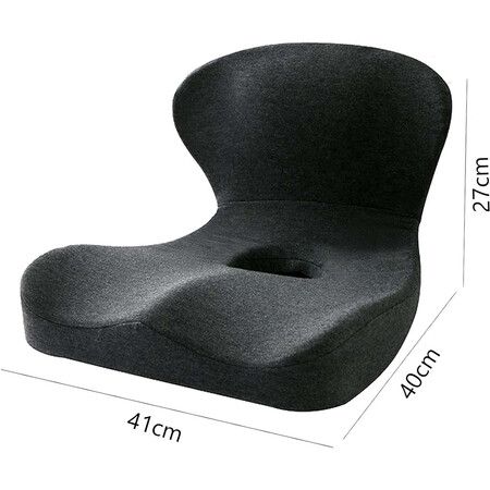 Office Chair Cushion for Back and Hip,Memory Foam Cushion,Hip and Lumbar Cushion for Tailbone and Back Relief, Dark Grey