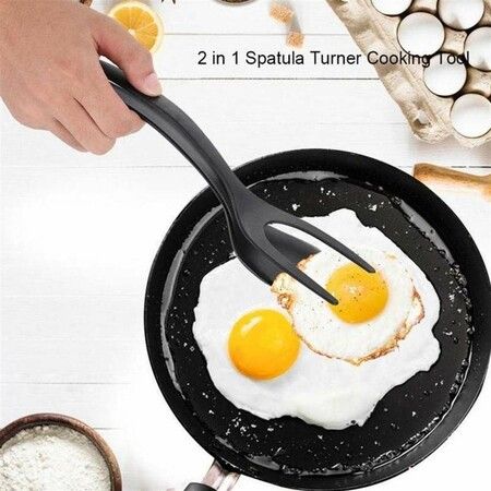 2 in 1 Fried Egg Clip Shovel Non-Stick Kitchen Silicone Spatula Omelette Toast Bacon Clamp Frying Steak Kitchen Accessories