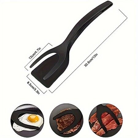 2 in 1 Fried Egg Clip Shovel Non-Stick Kitchen Silicone Spatula Omelette Toast Bacon Clamp Frying Steak Kitchen Accessories