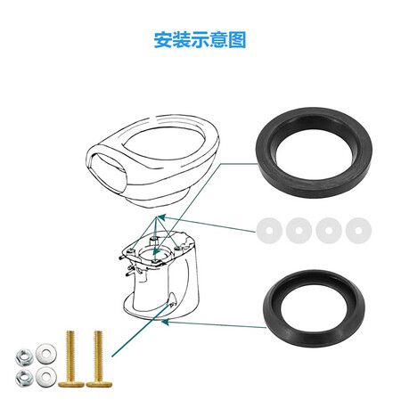 RV Toilet Seal Kit, 34120 and 12524 Waste Ball Seal, Flush Ball Seal Replacement for Thetford Aqua Magic Style II, Style Plus, Syle Lite RV Toilet Part