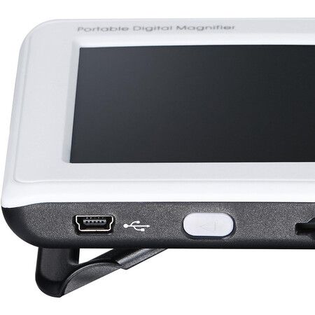 3.5 Inch Electronic Portable Video Aids Digital Magnifier Handheld Low Vision Reading Magnifier for Students, The Elderly in Reading, Newspapers, 2X to 25X Zoom, AV or TV Output, White