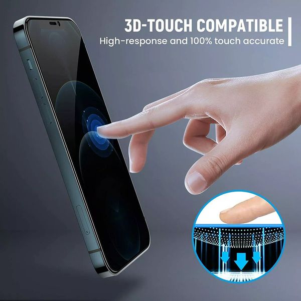 Anti Spy Screen Protector For iPhone 14 Pro Max Matte Privacy Tempered Glass 2PCS