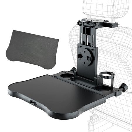 Car Seat Tray, Car Backseat Table Tray for Laptop Working on The Road with Non Slip Mat