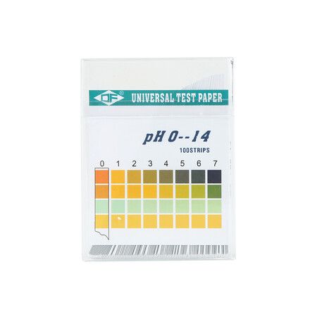 PH Test Strips, Universal Application (pH 0-14), 100 Strips for Saliva, Soap, Urine, Food, Liquids, Water with Soil Testing, Lab Monitoring