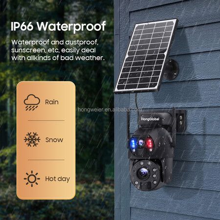 6MP Solar Smart Outdoor Wireless IP Camera PTZ 20X Zoom Dual Lens Home Security Solar Surveillance CCTV WiFi Camera