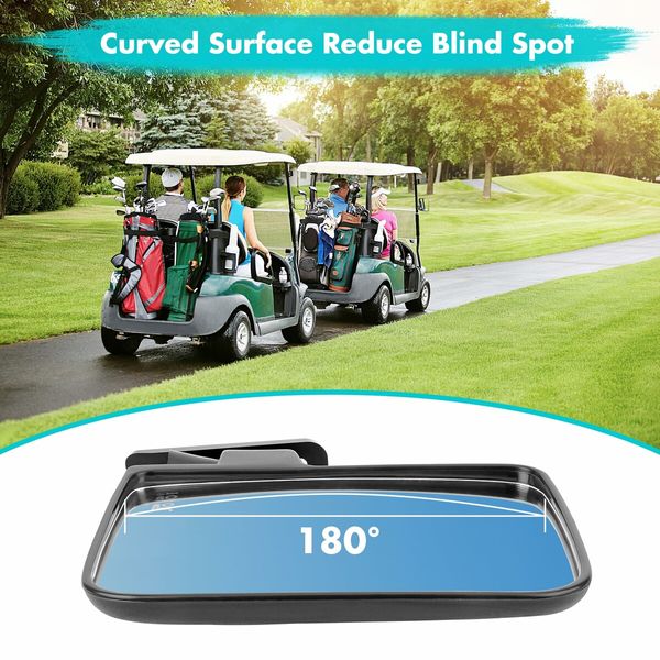 Golf Cart Side Mirrors Compatible with Yamaha Club Car EZ-GO and Others Round or Square Tube Golf Cart Roof Bracket