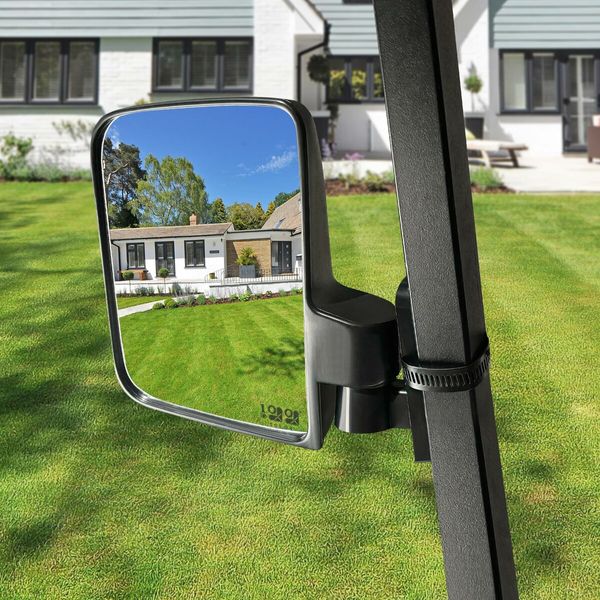 Golf Cart Side Mirrors Compatible with Yamaha Club Car EZ-GO and Others Round or Square Tube Golf Cart Roof Bracket