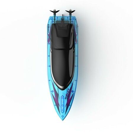 High Speed RC Boat 30+ MPH Fast Remote Control Boat  Rechargeable Battery Storage Package 2.4GHz Electric Boats with LED Lights for Pool Lake