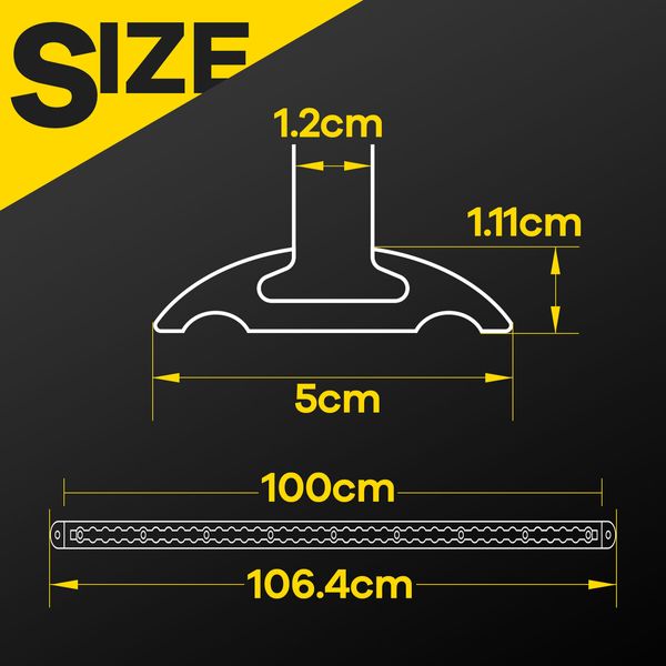 1m Anchor Track Tie Down Point Rail Car Trailer Caravan Cargo 2 Rails 8 Rings Studs L-Track Float Flatbed Truck