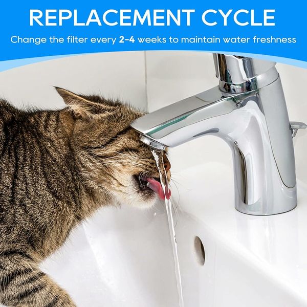 8Pcs Cat Water Fountain Filter for W300, W300B, W500 Cat Water Fountain