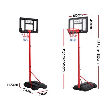 Everfit 1.6M Kids Basketball Hoop Stand System Portable