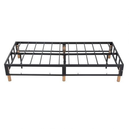 Metal Bedframe Mattress Foundation (Light Grey) 鈥?Queen