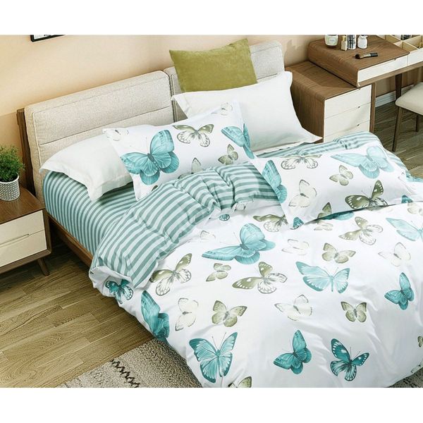 Fleur Butterfly King Size Quilt/Duvet Cover Set