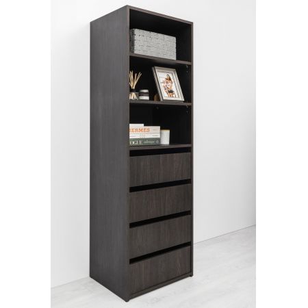 GENEVA THREE SHELF/FOUR DRAWER BUILT IN WARDROBE - CLASSIC - NORDIC ASH