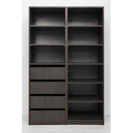 GENEVA THREE SHELF/FOUR DRAWER BUILT IN WARDROBE - CLASSIC - NORDIC ASH