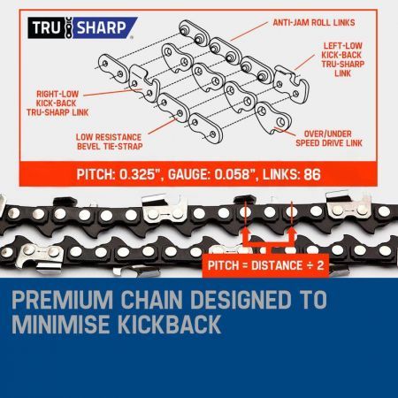 MTM Petrol Commercial Chainsaw 22 Bar E-Start Tree Pruning Chain Saw Top Handle