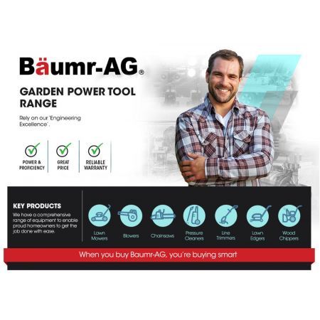 Baumr-AG Petrol Leaf Blower Vacuum 4 Stroke - Vac Garden Commercial Hand Outdoor