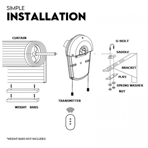 Automatic Roller Door Opener Garage Powerful 1200N Motor Garage 22m&sup2; Rolling AU