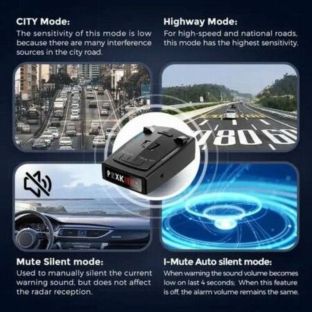 Anti Radar Detector RAD2000 Radar Detection for 16 Full Band Vehicle Speed Control English Voice   Laser Rador Detection Speed Alarm