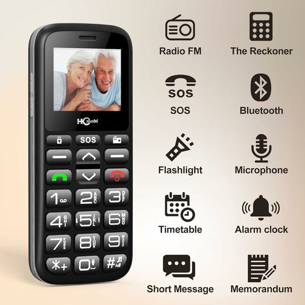 4G LTE Unlocked Basic Phone for Seniors Big Button Type-C Loud Sound Long Standby SOS