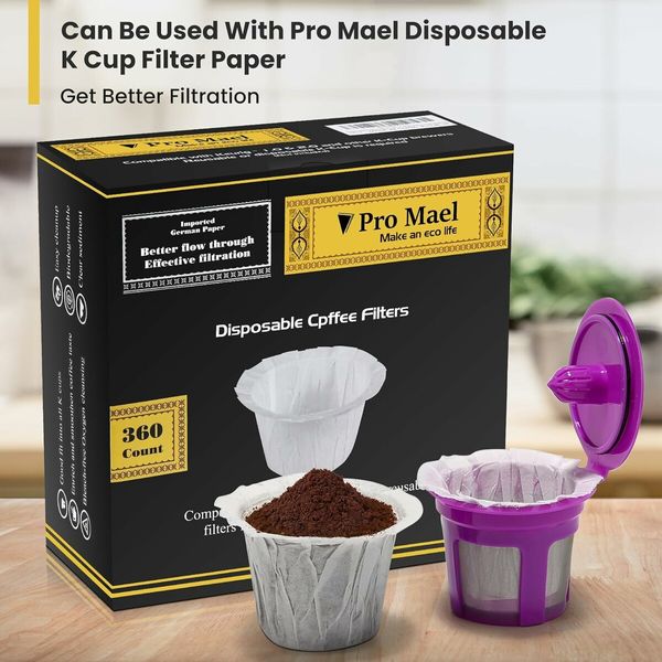 4Pcs Reusable K Cups, Refillable K Cup Coffee Pods, Compatible with Keurig Brewers, Purple