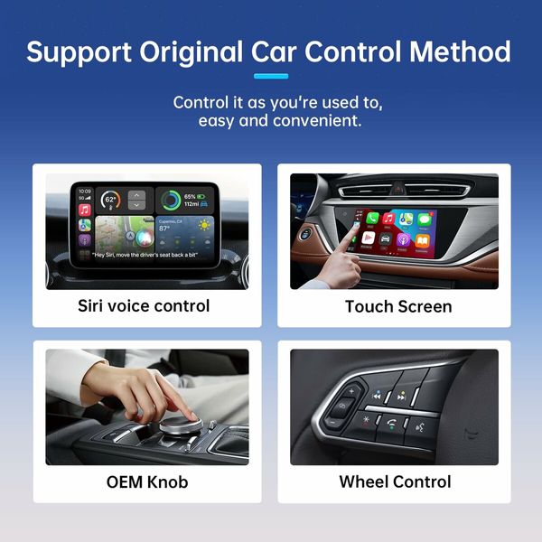 2 in 1 Wireless CarPlay and Android Auto Adapter for iPhone, Convert Wired to Wireless CarPlay,Plug & Play Fits Cars from 2015