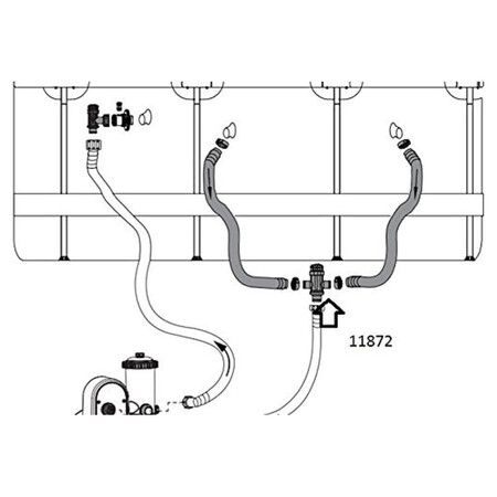 11872 Replacement Dual Split Hose Plunger Valve Pool Part Accessory Attachment for above Ground Pool and Pool Pump Maintenance