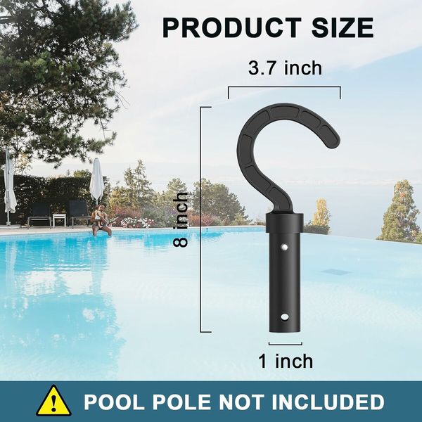 Hook for All Robotic Pool Cleaner, Pool Accessories Hook Customized for Pool Vacuum Robot Including Cordless, Above Ground and Underwater,Attaches to Telescopic Poles