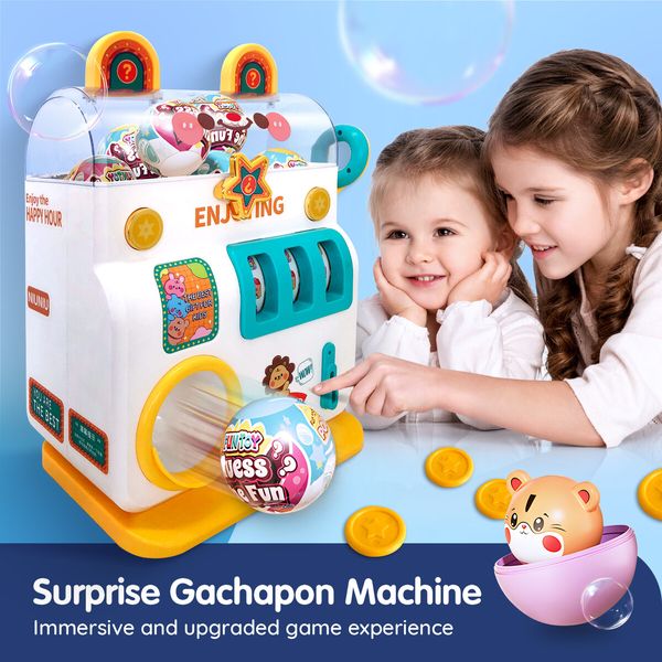 Gumball Gachapon Machine Vintage Candy Dispenser Piggy Coin Mini Raffle Sweet Vending Toy Bank Money Saving Box Plastic