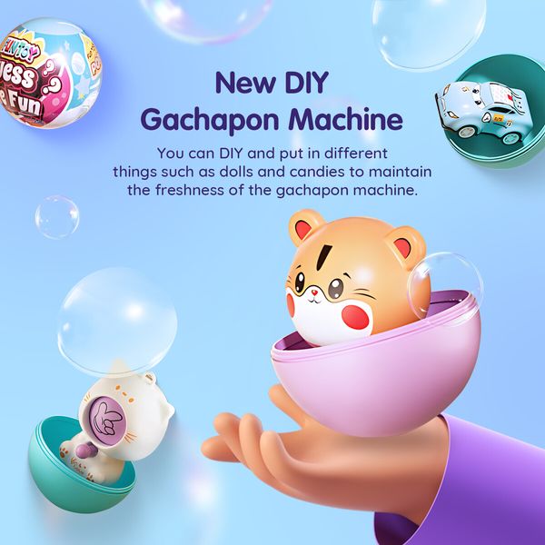 Gumball Gachapon Machine Vintage Candy Dispenser Piggy Coin Mini Raffle Sweet Vending Toy Bank Money Saving Box Plastic