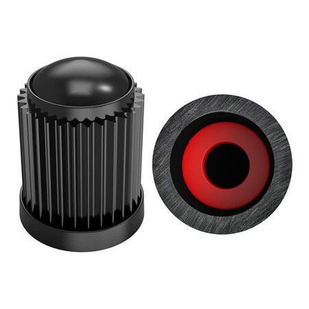 50 Pcs Tire Stem Valve Caps, with O Rubber Ring, Universal Stem Covers for Cars, Bike, Black