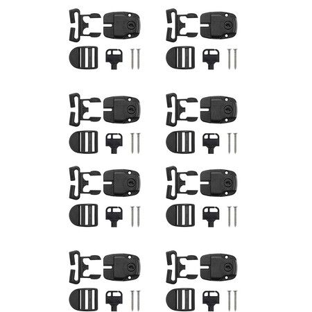 8 Sets Spa Hot Tub Cover Clips Latch Replacement Kit Hot Tub Cover Latches Clip Lock, 50x46mm