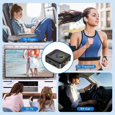 HiFi Bluetooth 5.4 Receiver Adapter Streaming Music Device RCA 3.5mm Jack  Home Stereo Speaker Car TV Tablet 2-in-1 Transmitter Receiver