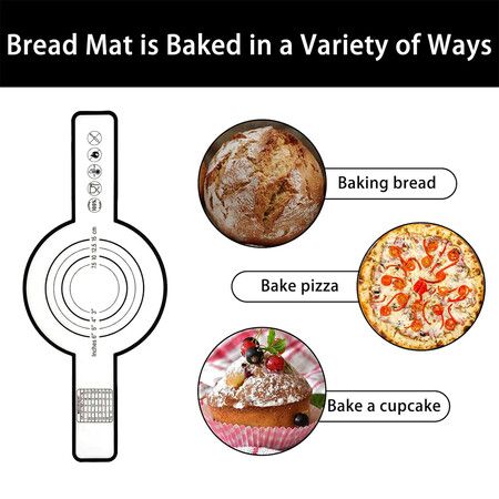 Silicone Bread Sling for Oven with Long Straps, Non-stick and Easy to Clean Reusable Bread Baking Mat, Heat Resistant Dutch Oven Liners for Placing Sourdough Bread